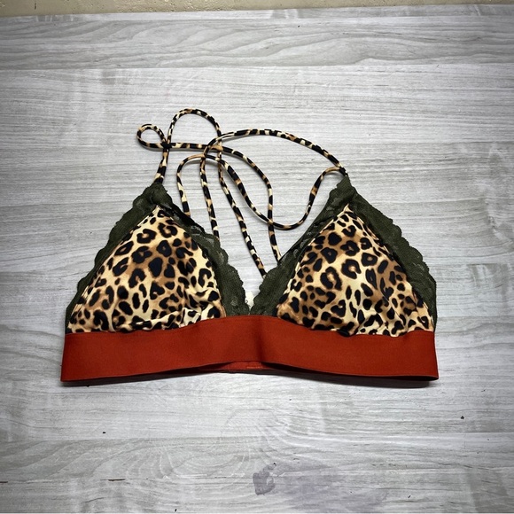 PINK Victoria’s Secret Laurel & Love Animal Leopard Print Bralette Size M New - Picture 2 of 9